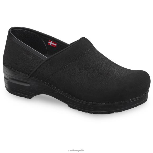 Sanita zapatos hombres Pro. aceite texturizado NT6N188 negro