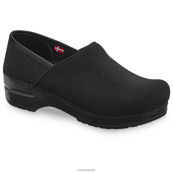 Sanita zapatos mujer Pro. aceite texturizado NT6N114 negro estrecho