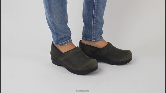 Sanita zapatos mujer Pro. cuero engrasado NT6N100 aceituna