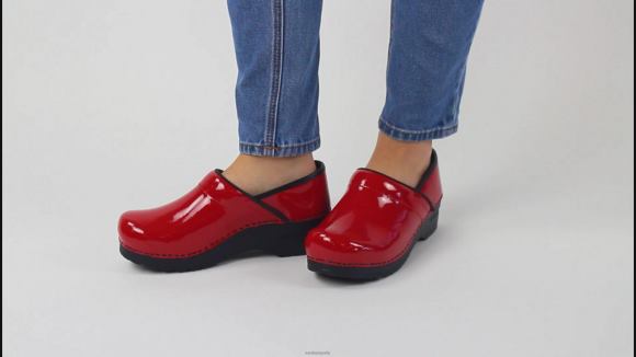 Sanita zapatos mujer Pro. patentar NT6N106 rojo