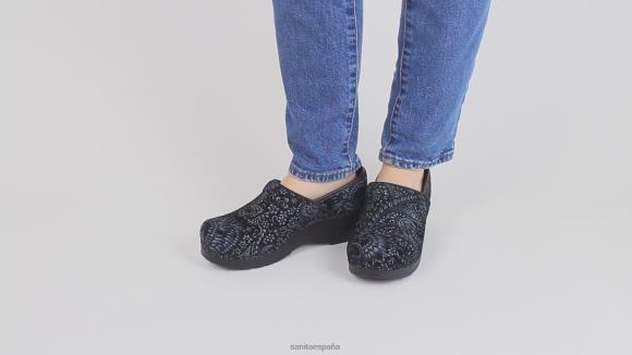 Sanita zapatos mujer boteh NT6N11 paisley azul