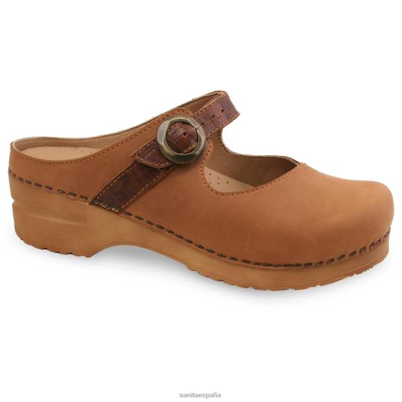 Sanita zapatos mujer chester NT6N19 coñac