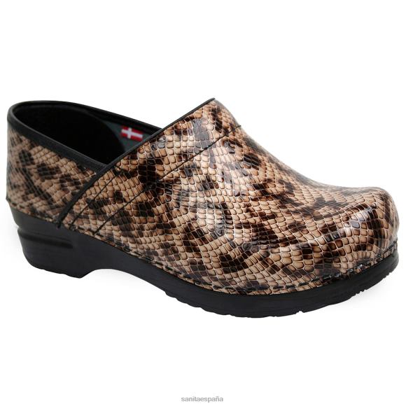 Sanita zapatos mujer org. NT6N77 serpiente marrón